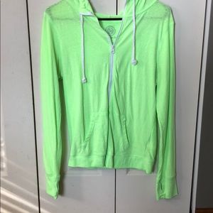 Neon Green Zip-up Hoodie